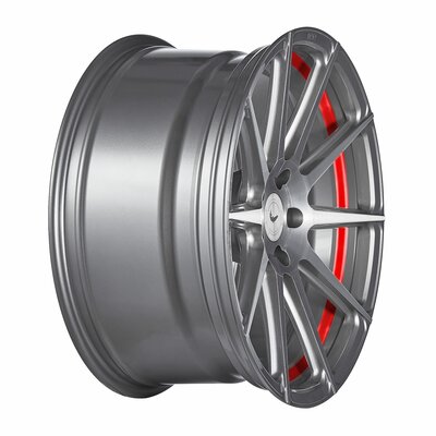 Barracuda Ultralight 2.0 Silver Brushed Undercut Colour Trim Red | © Barracuda Racing Wheels