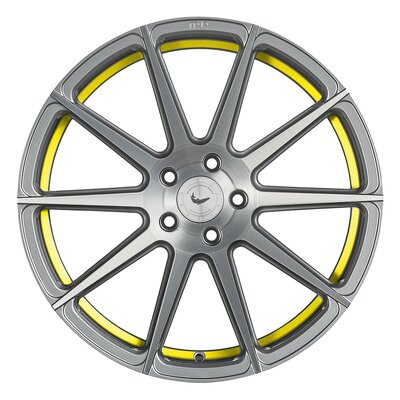 Barracuda Ultralight 2.0 Silver Brushed Undercut Colour Trim Yellow | © Barracuda Racing Wheels