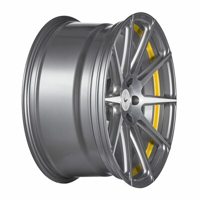 Barracuda Ultralight 2.0 Silver Brushed Undercut Colour Trim Yellow | © Barracuda Racing Wheels