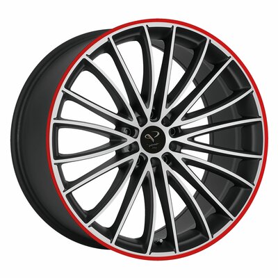 Corspeed Le Mans Mattblack Polished Color Trim Red | © Corspeed Sportswheels