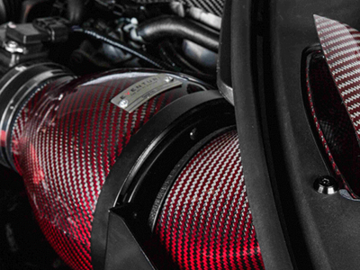 Eventuri Ansaugsystem in Kevlar Rot | © HS Motorsport