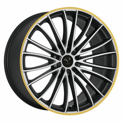 Corspeed Le Mans Mattblack Polished Color Trim Yellow | © Corspeed Sportswheels